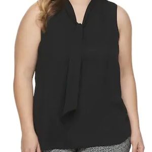 Apt. 9 Tie-Neck Sleeveless Top Blouse